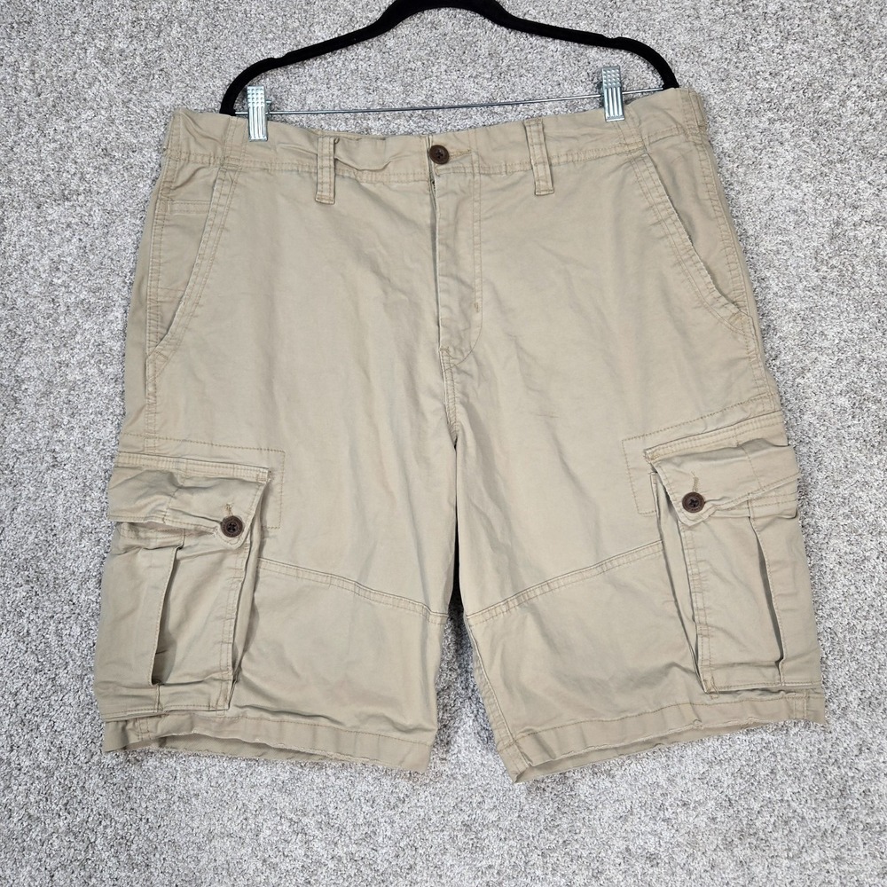 American Eagle Cargo Shorts Men's 38 Khaki Beige tan Classic Flex